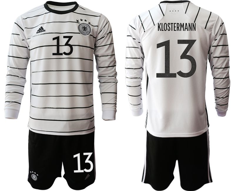Men 2021 World Cup National Germany home long sleeve #13 white Soccer Jerseys->->Soccer Country Jersey